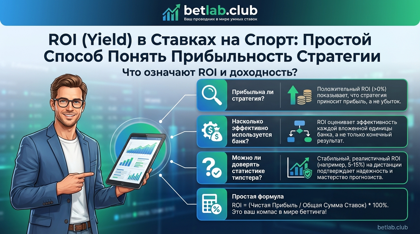 Что такое ROI (Yield) в ставках: как посчитать профит и успешность каппера