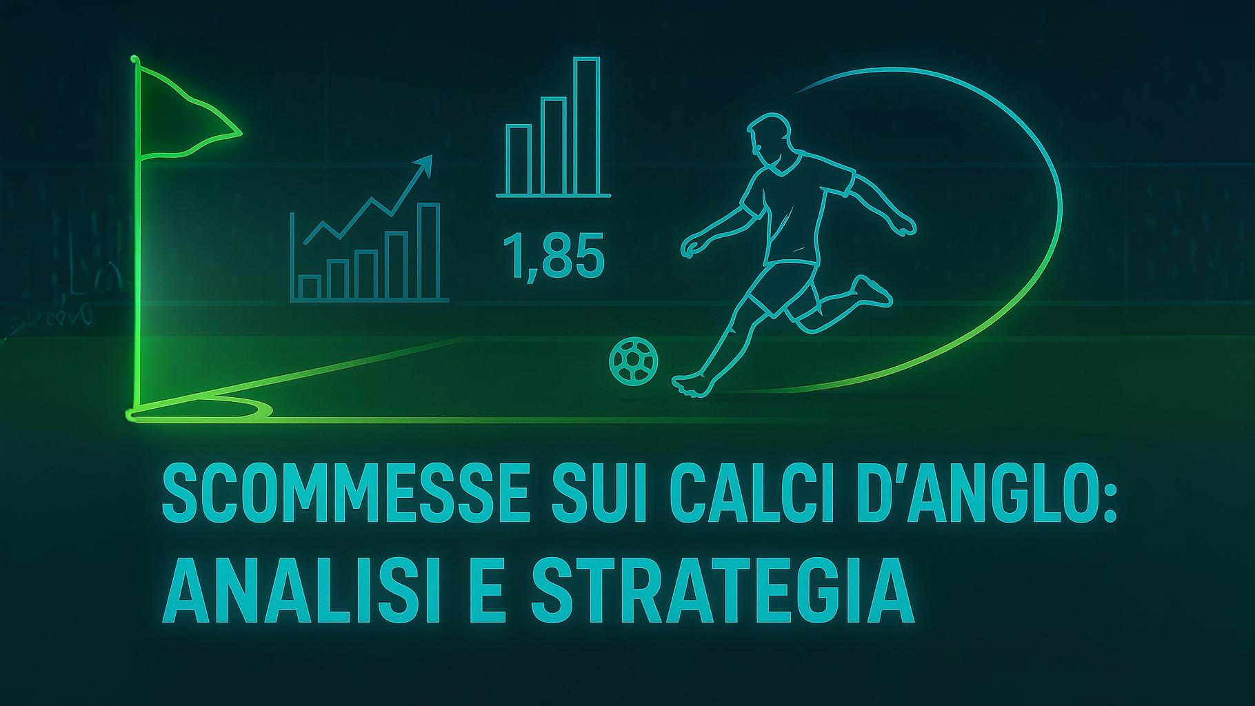Scommesse totali sui calci d'angolo.